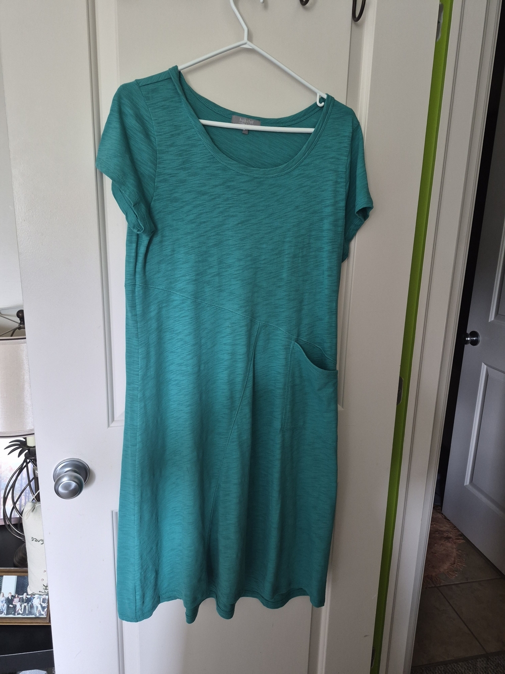 Habitat Teal Short Sleeve A-Line Pocket Dress